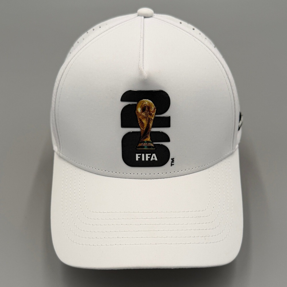 FIFA Hat Unisex OSFM White World Cup 26 Snapback Perforated Soccer Cap